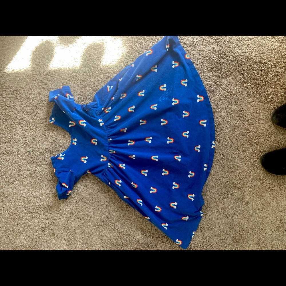 Blue rainbow print Hanna Andersson dress